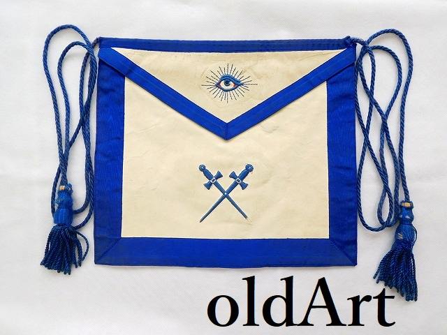 楽天市場 1940年代 当時物 Usa製 フリーメイソン ロッジ オフィシャル 正装 儀式用具 刺繍 エプロン 前掛け M 中古 送料無料 オールドアートアンティーク