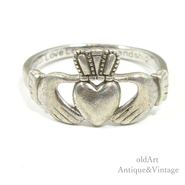 楽天市場】アイルランド製 1997年 ShanOre社製 伝統的な指輪 Claddagh 