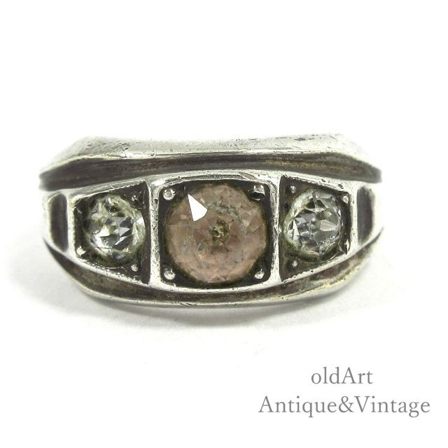 USA製 UNCAS社 1950年代 ヴィンテージ Gypsy ring ジプシーリング スターリング シルバー 銀製 メンズ リング 指輪【19号】【N-21867】【中古】【送料無料】