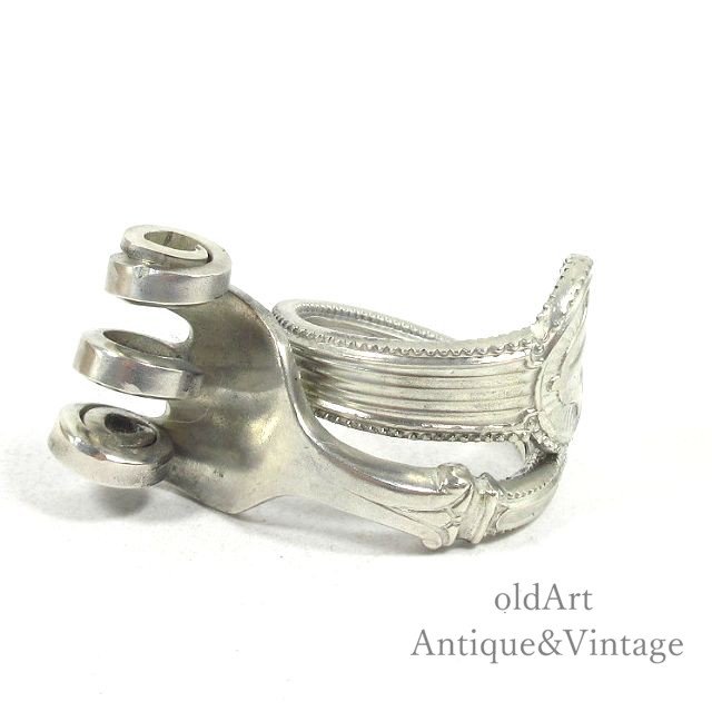 北欧 ノルウェー製 1950年代 David Andersen デヴィッドアンデルセン 銀細工師 STERLING スターリング シルバー製 純銀 フォークリング 指輪【13号 調節可】【N-22967】【中古】【送料無料】｜オールドアートアンティーク