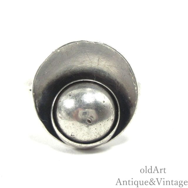 北欧 デンマーク製 1950-60年代 ヴィンテージ N.E.From カボション STERLING シルバー 銀製 リング 指輪【10.5号】【N-25267】【中古】【送料無料】