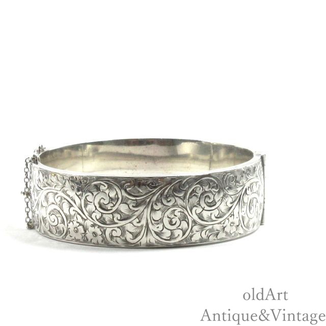 LEGENDA レジェンダ K18メタル 唐草シルバーバングル LEGENDA レジェンダ K18メタル 唐草シルバーバングル LEGENDA