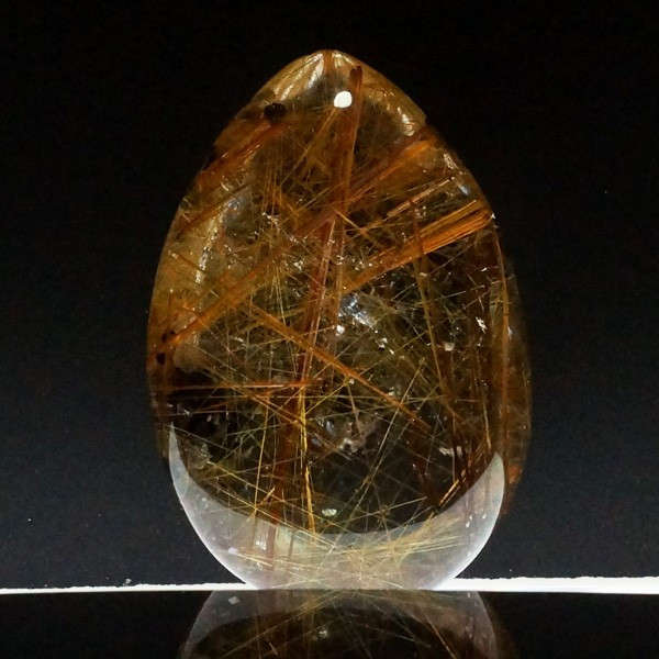 天然石 ルチルクオーツ　ペンダント トップ 20x30mm 9ｇ　原石　1点物　パワーストーン　アクセサリーパーツ手芸品　置き物　御守り石　開運石　誕生石　風水石