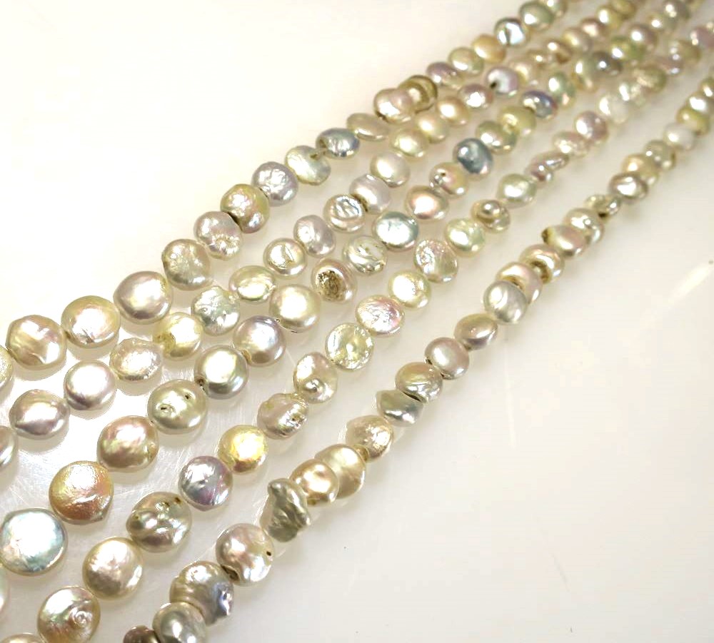 楽天市場】淡水パール コイン型 ホワイトナチュラル色 約10ｍｍｘ5ｍｍ 1連40ｃｍ40個 新入荷 アクセサリーパーツ 手芸品 ネックレス  イヤリング 淡水真珠（ケシ） : オールドローズジュエル