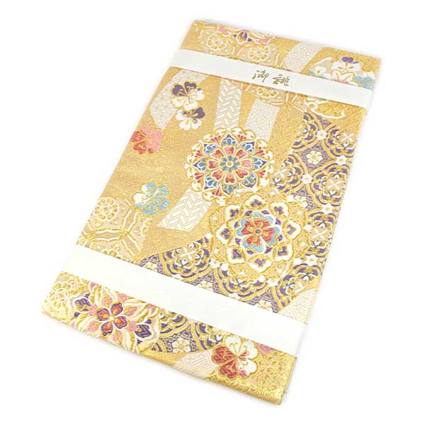 【美品】吉永小百合 袋帯 グレー 七宝紋様　全通 美品】吉永小百合 袋帯 グレー 七宝紋様 全通