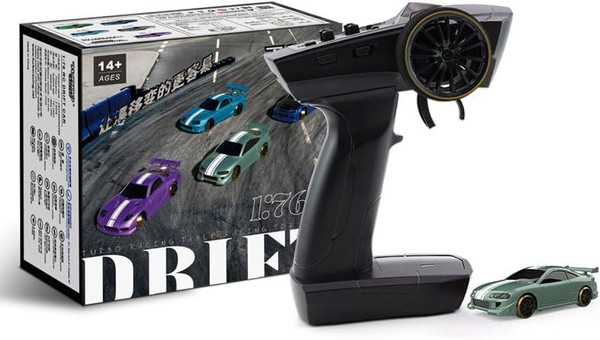 【日本正規品】　【送料無料】　HiTEC Turbo Racing 1/76 C62 ドリフトカー グリーン 2.4GHz 技適認証済 電動R/C 送信機付きRTRフルセット