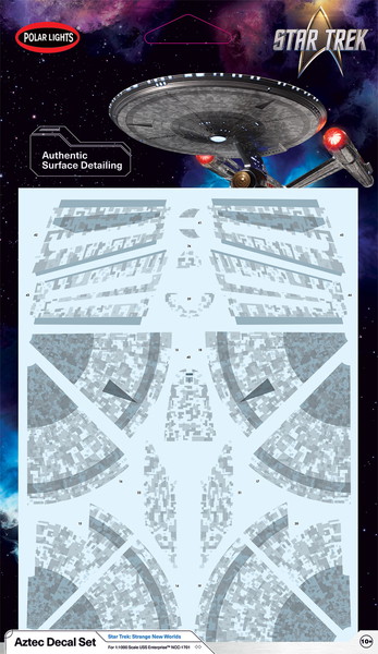 6月以降発売予定 【ゆうパケット送料無料】　ポーラライツ 1/1000 スター・トレック:ストレンジ・ニュー・ワールド　U.S.S.エンタープライズ用アズテックデカールセットセット MKA058
