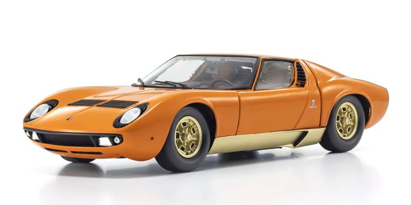 【貨物輸送無料】 京商事あたらしい 1/18 ランボルギーニ ミウラ P400 (オレンジ色) 打ち上げる品ダイキャストミニカー KS08314PB 車-乗り物のおもちゃ-ミニカー・トイカー
