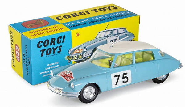 【送料無料】　CORGI Corgi Model Clubシリーズ #323 1/47 シトロエンDS19 モンテカルロ トリム ブルー/ホワイト 完成品ダイキャストミニカー CG54321021