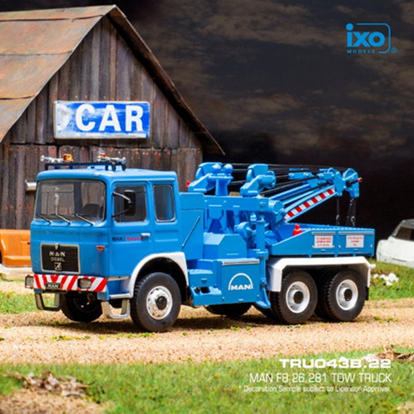 【送料無料】　IXO MODELS 1/43 MAN F8 レッカー車 ブルー 完成品ダイキャストミニカー TRU043B