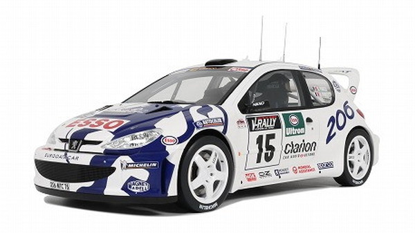 【送料無料】　OttO mobile 1/12 プジョー 206 WRC ツール・ド・コルス 1999 #15 完成品ミニカー OTMG081｜トイスタジアム1号店 28,470円