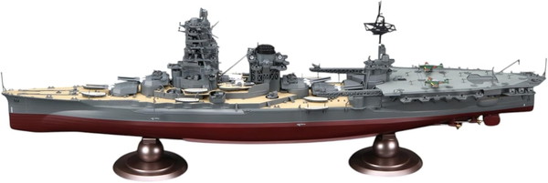 【送料無料】 フジミ模型 1/350 艦船モデルシリーズ No.12 EX-1 日本海軍航空戦艦 日向(帝国海軍乗組員フィギュア付き) プラモデル
