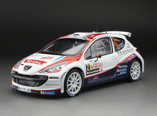 【送料無料】 SUNSTAR 1/18 プジョー 207 S2000 2011年 ラリーモンテカルロ #2 P.Solberg/C.Patterson 完成品ダイキャストミニカー 5442