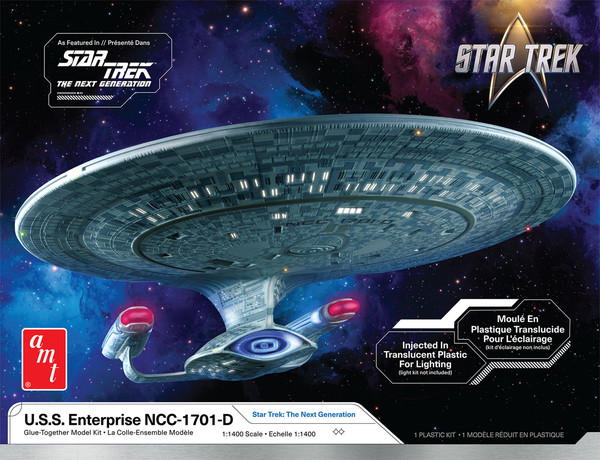 6月以降再入荷予定 【送料無料】　AMT 1/1400 新スター・トレック U.S.S.エンタープライズ NCC-1701-D クリアエディション プラモデル AMT1429