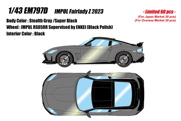 【送料無料】　EIDOLON 1/43 インパル フェアレディZ 2023 ステルスグレー / スーパーブラック 完成品ミニカー EM797D｜トイスタジアム1号店 24,000円