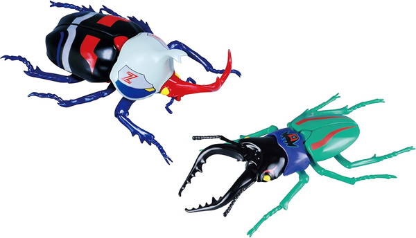 【送料無料】　フジミ模型 自由研究シリーズ No.251 マジンガーZ VS デビルマン編 カブトムシ マジンガーZ ver. VS クワガタムシ デビルマン ver. 色分け済プラモデル画像