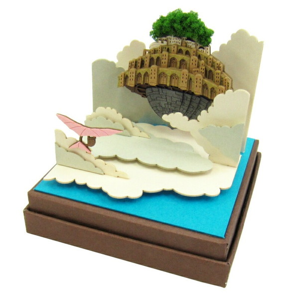 【定形外郵便送料無料】　さんけい MP07-20 みにちゅあーとキット スタジオジブリmini 天空の城ラピュタ 天空に浮かぶラピュタ ペーパークラフトキット画像