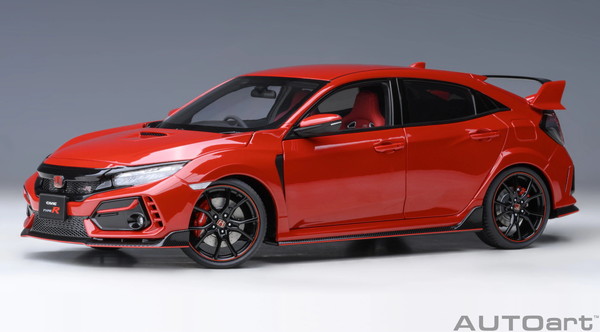 【送料無料】　AUTOart 1/18 ホンダ シビック タイプR (FK8) 2021 フレームレッド 完成品ミニカー 73223