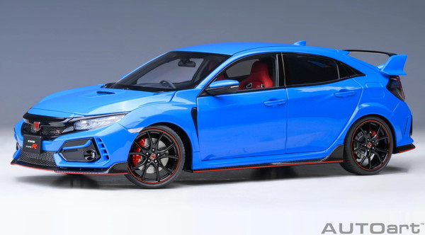 【送料無料】　AUTOart 1/18 ホンダ シビック タイプR (FK8) 2021 レーシングブルー・パール 完成品ミニカー 73224｜トイスタジアム1号店