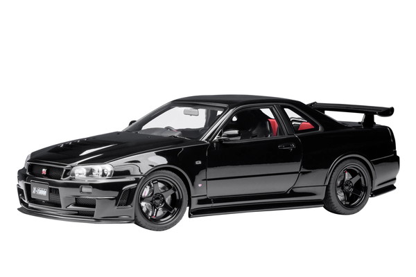 【貨物輸送無料】 AUTOart 1/18 ニスモ R34 GT-R Z-tune 黒いことパール 成し遂げる品ミニカー 77463