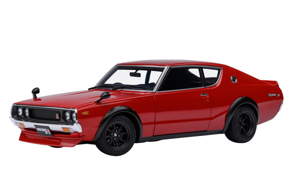 【貨物輸送無料】 AUTOart 1/18 日産 視水平線 2000GT-R (KPGC110) チューンド・バージョン 赤いこと 成し遂げる品ミニカー 77468