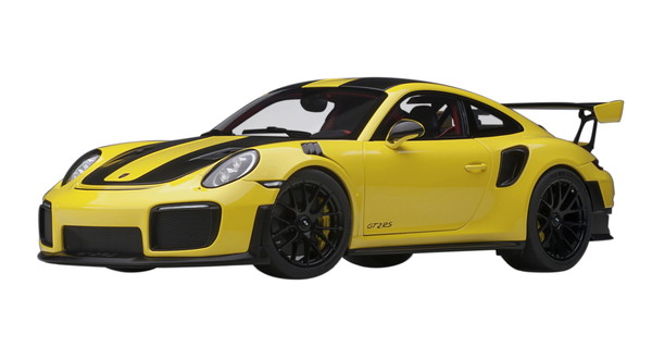 【貨物輸送無料】 AUTOart 1/18 ポルシェ 911(991.2) GT2 RS ヴァイザッハ・パッケージ 黄み/炭素黒いこと 打ち上げる品ミニカー 78172 乗り物のおもちゃ-車-おもちゃ