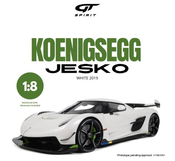 【貨物輸送無料】 GT SPIRIT 1/8 ケーニグセグ ジェスコ 2019 (白いこと) 遣っ付ける品ミニカー GTS801301