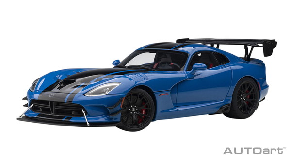 【送料無料】 AUTOart 1/18 ダッジ バイパー ACR ブルー/ブラック・ストライプ 完成品ミニカー 71734|トイスタジアム1号店