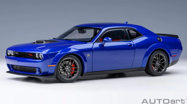 【貨物輸送無料】 AUTOart 1/18 ダッジ チャレンジャー R/T スキャット容器に並べる 広々とした上半身 2022 INDIGO BLUE/メタリック・青み 成し遂げる品ミニカー 71772