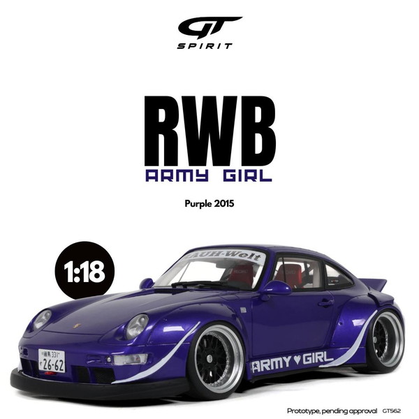 【送料無料】　GT SPIRIT 1/18 RWB ARMY GIRL 2015 (パープル) 完成品ミニカー GTS562