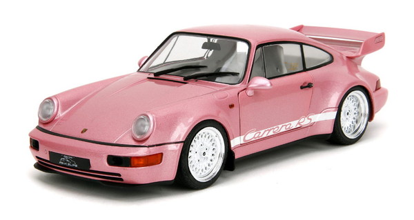 【貨物輸送無料】 JADA TOYS 1/18 PINK SLIPSつづき物 ポルシェ 911 カレラ RS (964) サクラ色 為し終わる品ダイキャストミニカー JADA35727 おもちゃ-ミニカー・トイカー-乗り物のおもちゃ