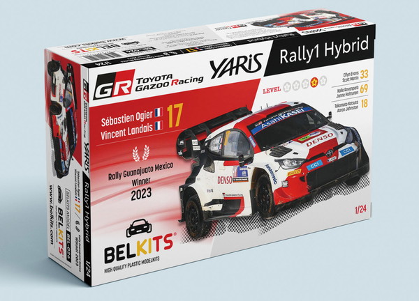 9月再入荷予定 【送料無料】　ベルキット 1/24 トヨタ GR ヤリス ラリー1 ハイブリッド WRC 2023 ラリー・メキシコ ウィナー（日本語対訳補足説明書付属） プラモデル BEL026｜トイスタジアム1号店