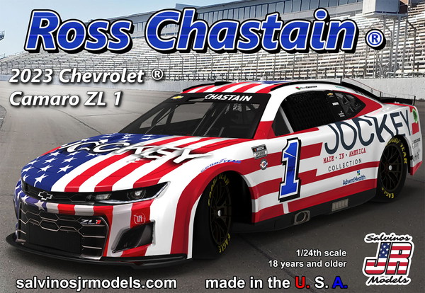 【送料無料】　サルビノスJRモデルズ 1/24 ロス・チャスティン #1 ジョッキー 星条旗カラー シボレー カマロ NASCAR 2023 プラモデル THC2023RCJ\