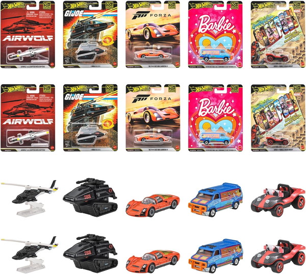 【5月16日発売予定】　【送料無料】　ホットウィール(Hot Wheels) ポップカルチャー アソート 10台セット(各2台) HXD63-986Q 7,899円