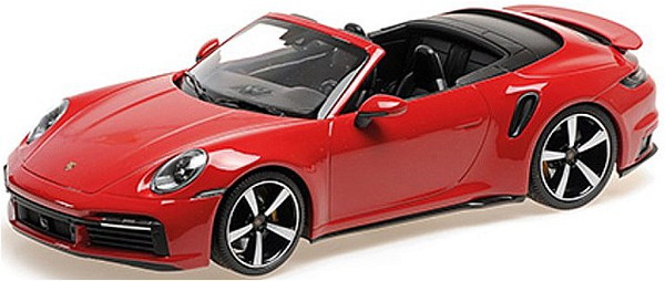 【送料無料】　MINICHAMPS 1/18 ポルシェ 911 (992) ターボ S カブリオレ 2020 レッド 完成品ダイキャストミニカー 155069084