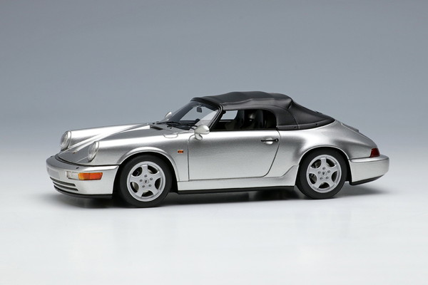 【貨物輸送無料】 VISION 1/43 ポルシェ 911(964) カレラ 2 素早さはやりっ子 1993 しろがね色 成し遂げる品ミニカー VM165A