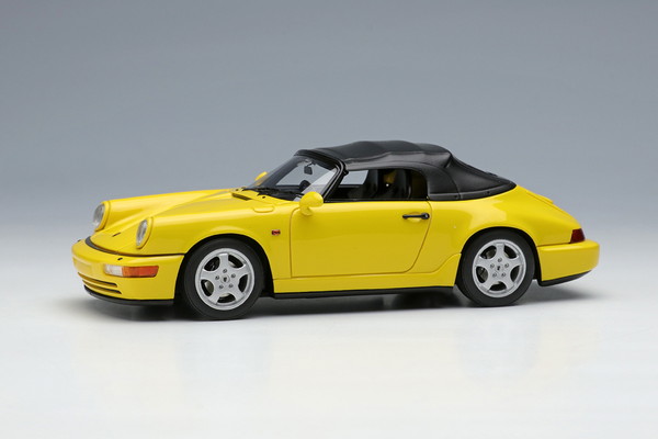 【貨物輸送無料】 VISION 1/43 ポルシェ 911(964) カレラ 2 素早さはやりっ子 1993 素早さ黄色 成し遂げる品ミニカー VM165B