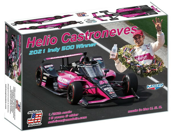【8月発売予定を組む】 【貨物輸送無料】 サルビノスJRモデルズ 1/20 4-Time Champ! エリオ・カストロネベス メイヤー・シャンク・レーシング 2021 インディ500 ウィナー プラモデル IMS2021HCI