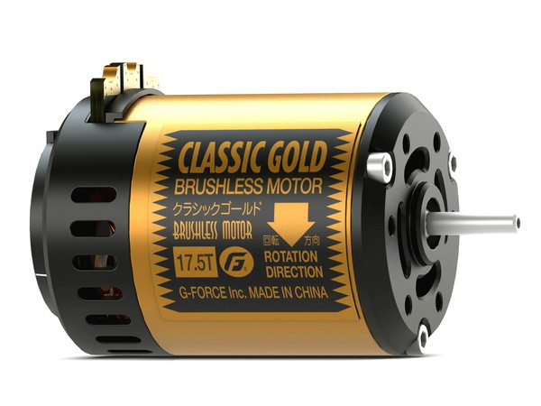 【7月25日発売予定】　【送料無料】　ジーフォース Classic Gold Brushless Motor 17.5T 電動R/C用モーター G0461｜トイスタジアム1号店