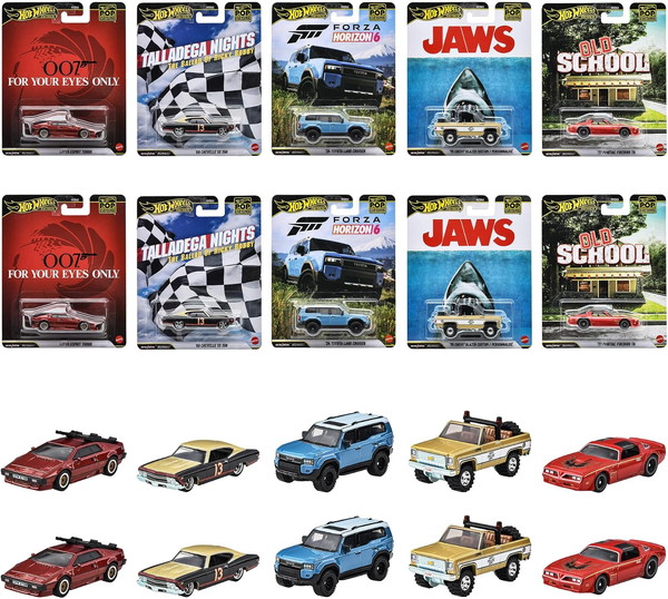 【9月19日発売予定】　【送料無料】　ホットウィール(Hot Wheels) ポップカルチャー アソート 10台セット(各2台) HXD63-986T｜トイスタジアム1号店