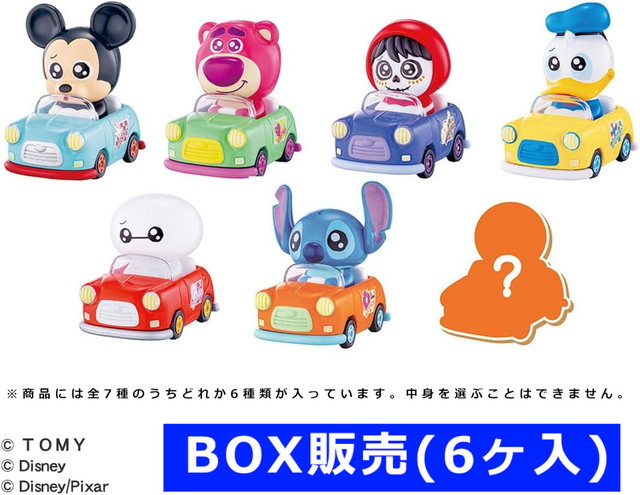 7月19日発売予定　【送料無料】　【BOX販売(6ヶ入)】トミカ TOMICA TUNES DISNEY CHARACTERS Vol.1 (ミッキー ドナルド ロッツォ ベイマックス スティッチ ミゲル)画像