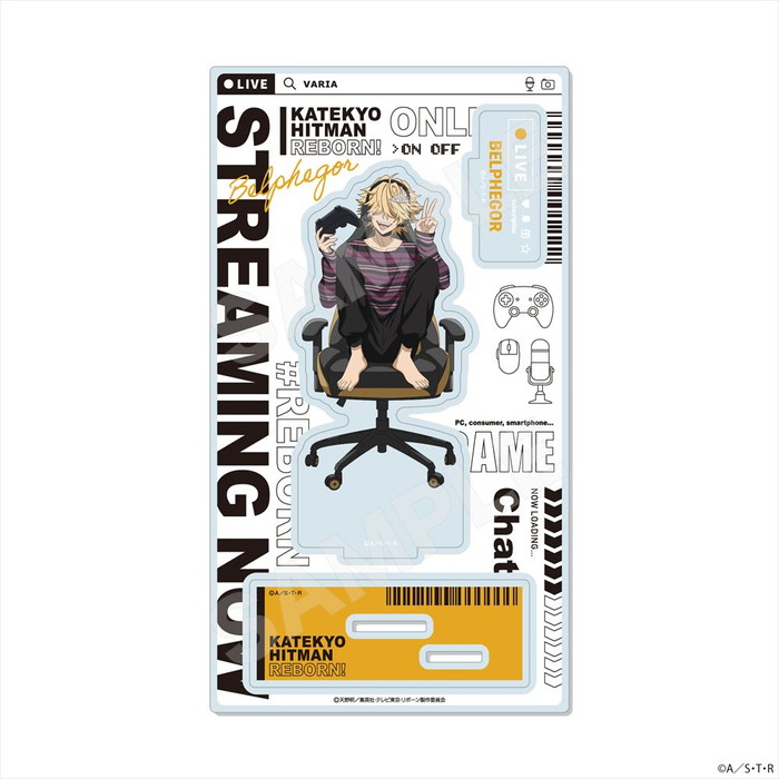 5月発売予定　【ネコポス送料無料】　家庭教師ヒットマンREBORN！ ゲーム配信者風ver. ジオラマアクリル 08 ベルフェゴール画像
