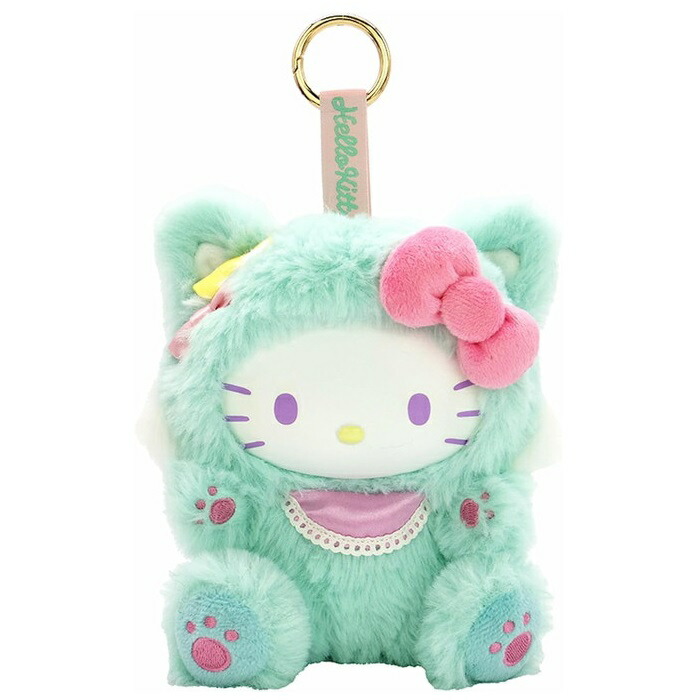 10月発売予定　【送料無料】　サンリオキャラクターズ ハローキティ ファインフェイスキャット ミント ぬいぐるみ 高さ約16cm 217370-25画像