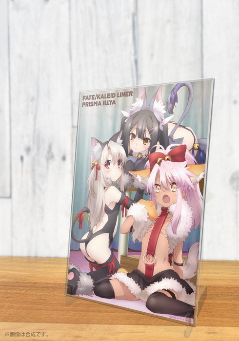 9月発売予定　【ネコポス送料無料】　Fate/kaleid liner プリズマ☆イリヤ ツヴァイ ヘルツ！ けもみみイリヤ＆美遊＆クロエ アクリルアートスタンド画像