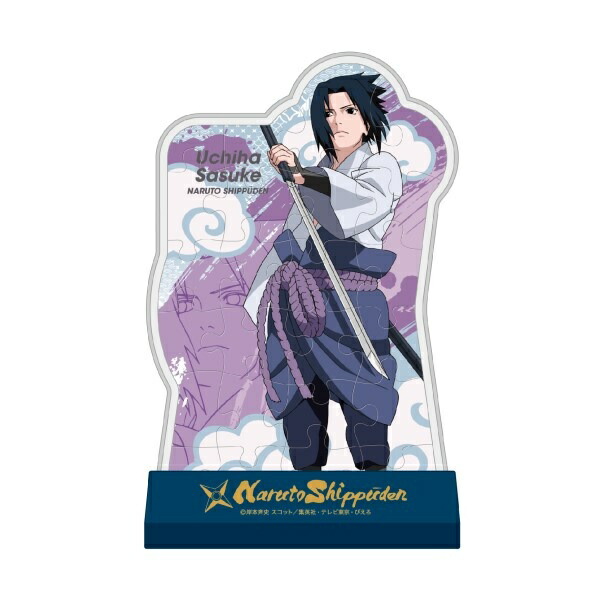 【ネコポス送料無料】　ジグソーパズル 24ピース NARUTO-ナルト- 疾風伝 カブセルスタンディ うちわサスケ CC-ST 014画像