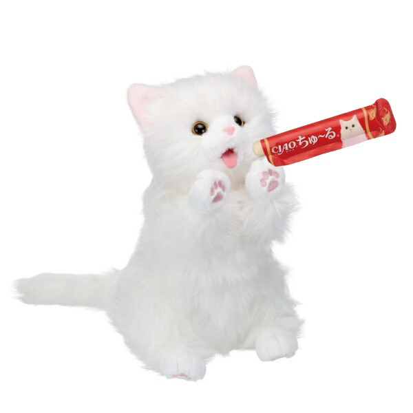【トイスタジアム限定発売：送料無料】ちゅ～るちょうだい！ぺろりーにゃ ペルシャ 猫のおもちゃ 動くぬいぐるみ 対象年齢3才以上