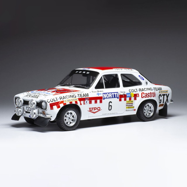 【送料無料】 IXO MODELS 1/18 フォード エスコート MK I RS 1600 1974年1000湖ラリー #6 H.Mikkola/J.Davenport 完成品ダイキャストミニカー 18RMC141|トイスタジアム1号店