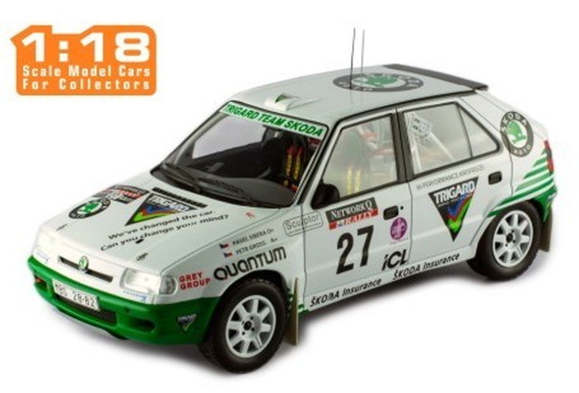 【送料無料】　IXO MODELS 1/18 シュコダ フェリシア キットカー 1995年RACラリー #27 P.Sibera/P.Gross 完成品ダイキャストミニカー 18RMC148