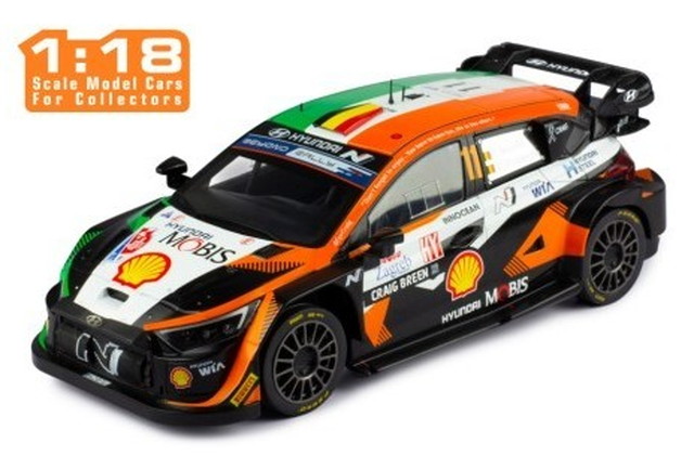 【貨物輸送無料】 IXO MODELS 1/18 ヒョンデ i20 N Rally1 2023年クロアチアラリー #11 T.Neuville/M.Wydaeghe 為し終わる品ダイキャストミニカー 18RMC160A 乗り物のおもちゃ-おもちゃ