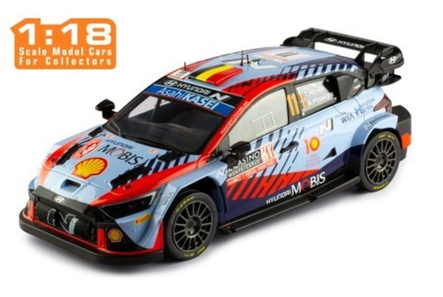 【送料無料】　IXO MODELS 1/18 ヒョンデ i20 N Rally1 2024年モンテカルロ 優勝 #11 T.Neuville/M.Wydaeghe 完成品ダイキャストミニカー 18RMC194